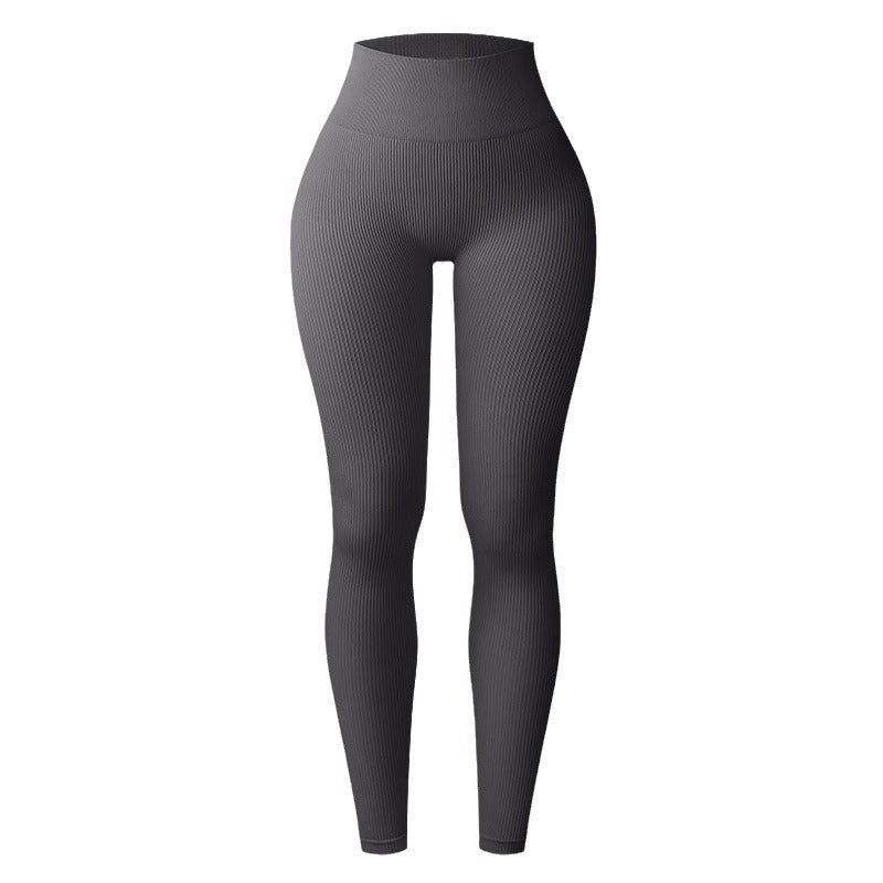 High-Waisted Ribbed Yoga Leggings for Women