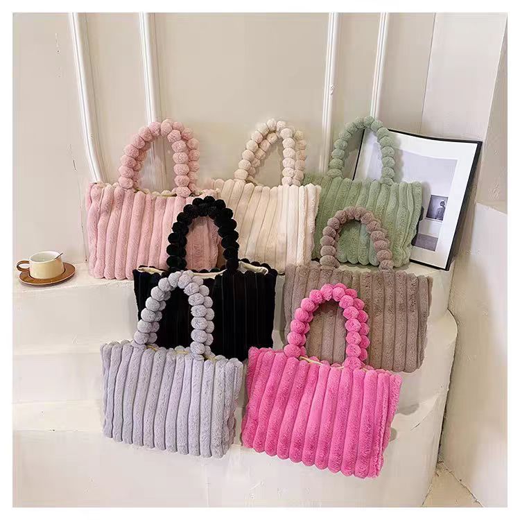 Plush Bags Commuter Fashion Handbags