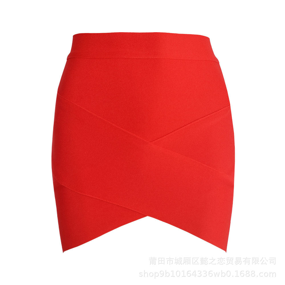 High Waist Bandage Mini Skirt