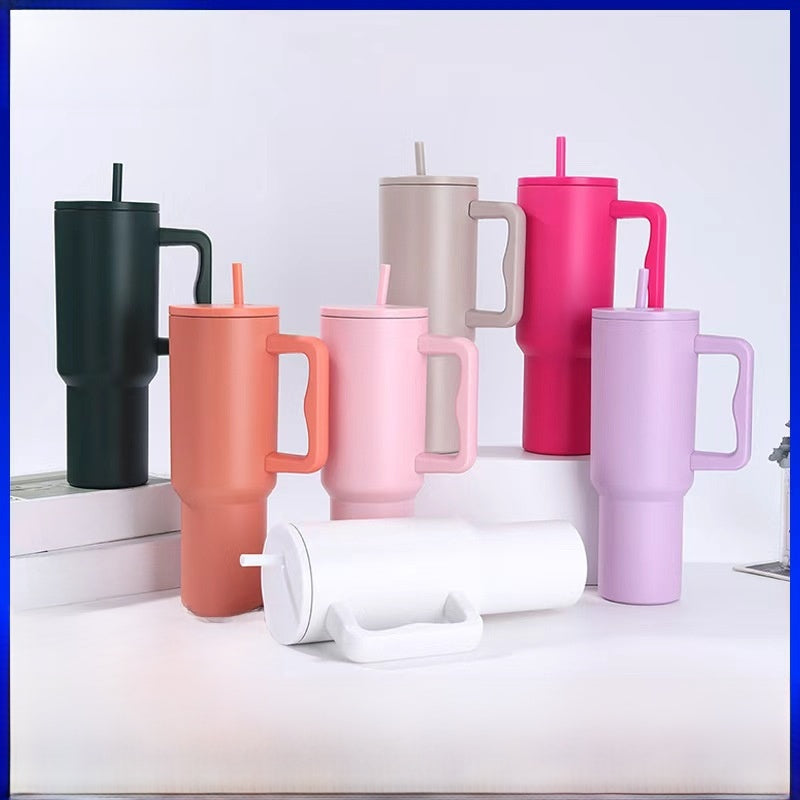 Handle-equipped insulated cup