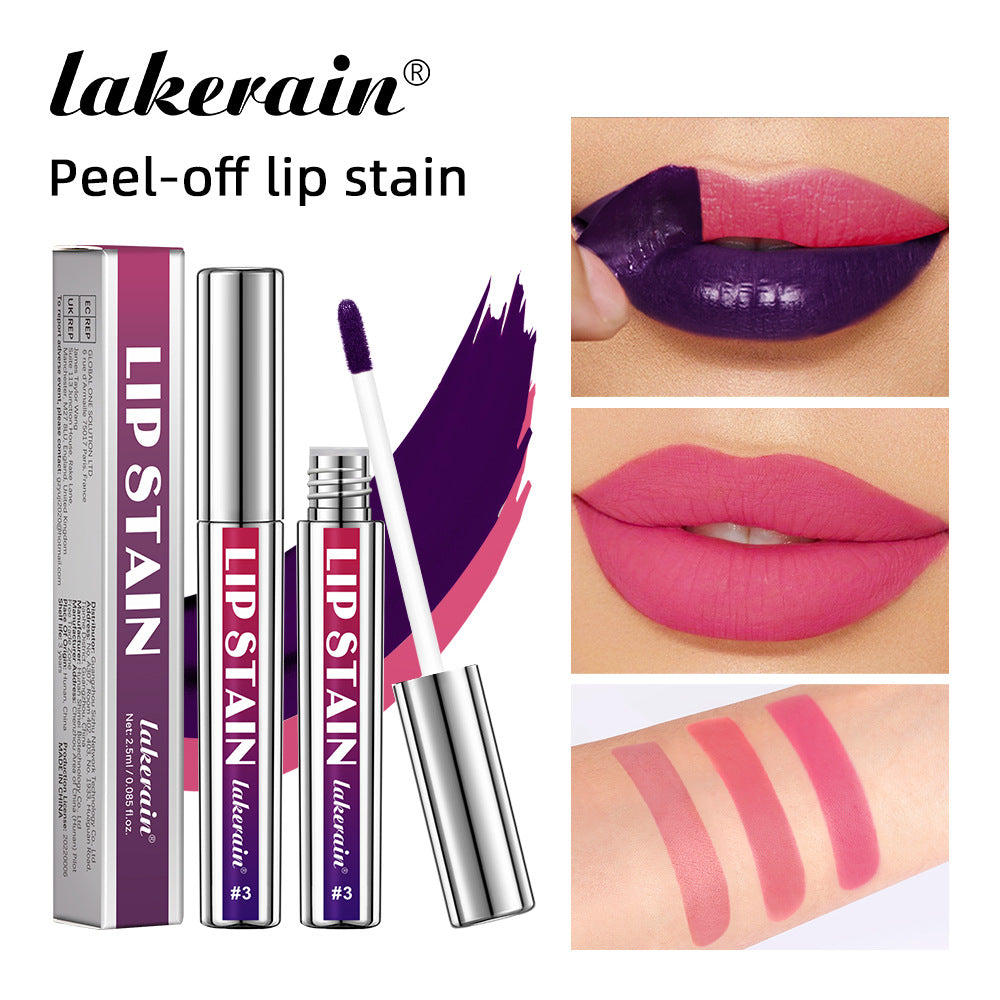 Silver tube tear-stripped lip gloss lipstick