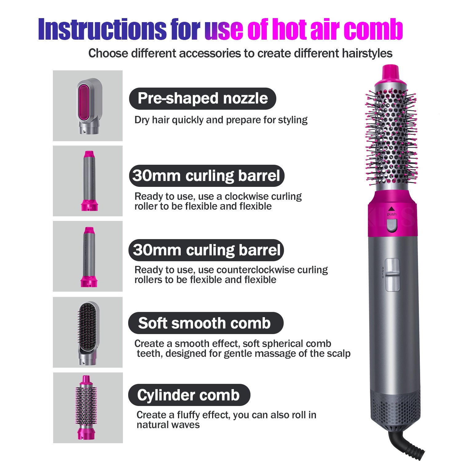 Hot air comb