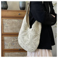 Hollowed-out flower woven bag