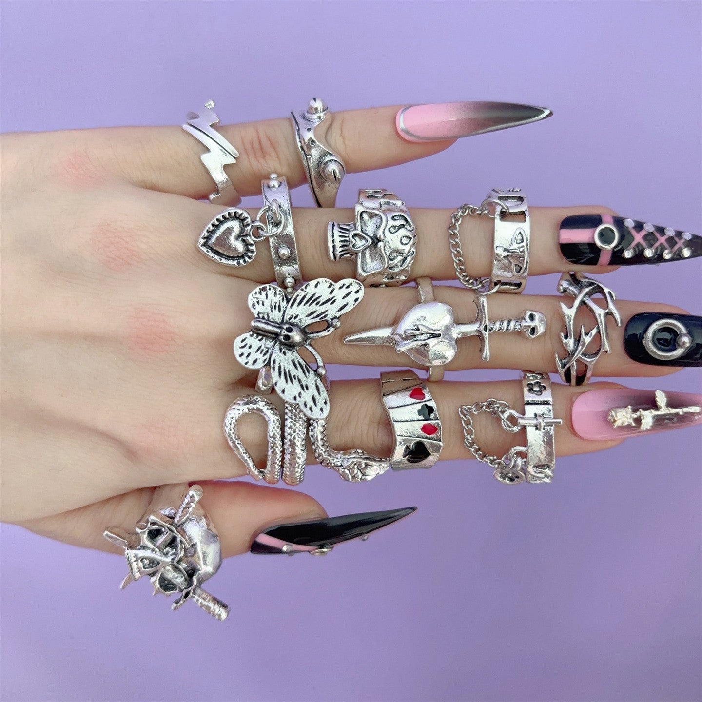 Punk fashion design ring