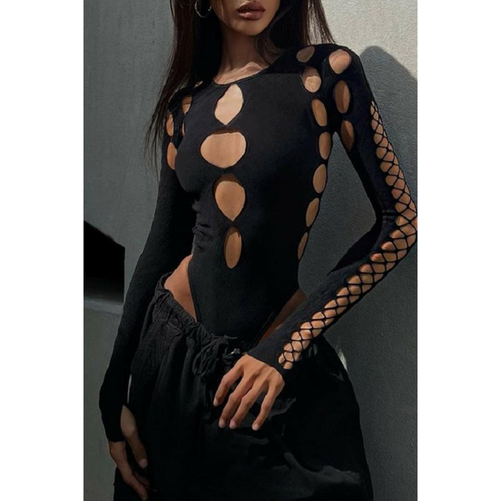 Sexy cut-out figure-hugging one-piece dress