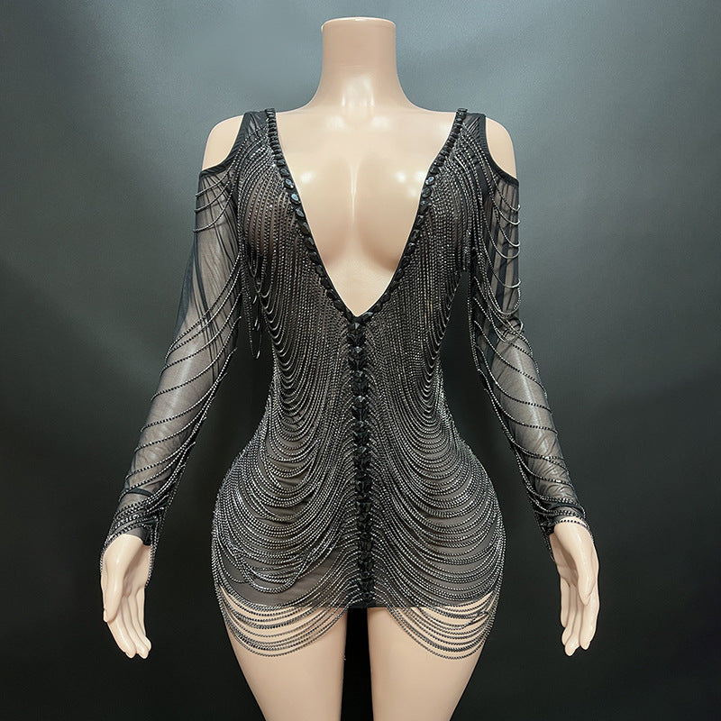 Slimming form-fitting short skirt dress