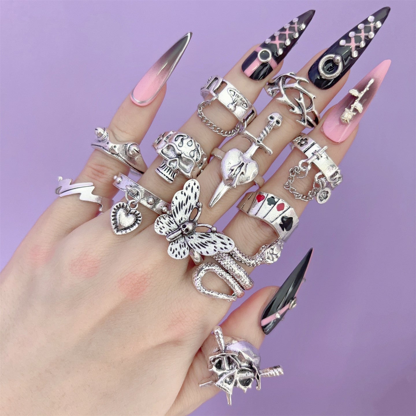 Punk fashion design ring