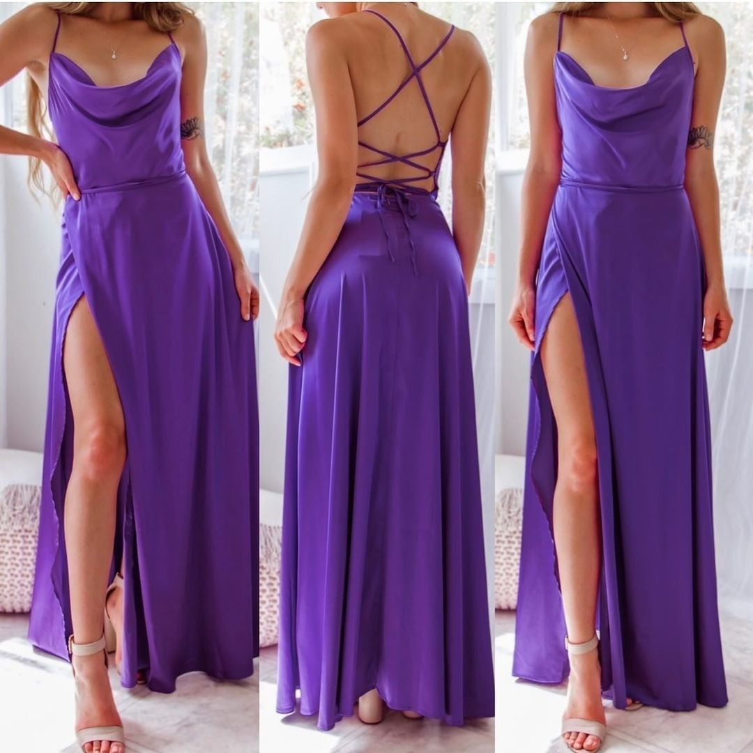 Slim-Fit Backless Long Dress