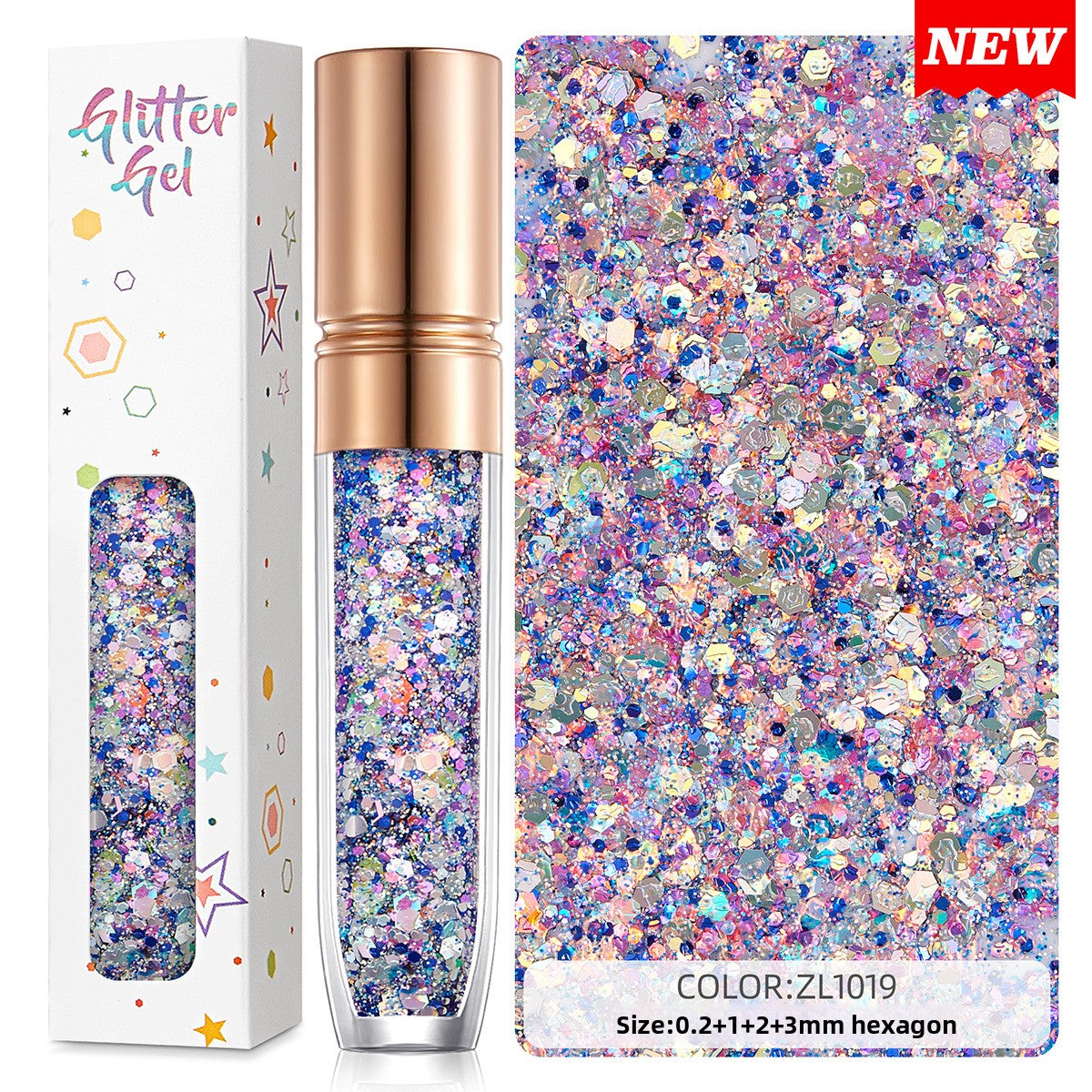 Shimmering sequin facial eyeshadow