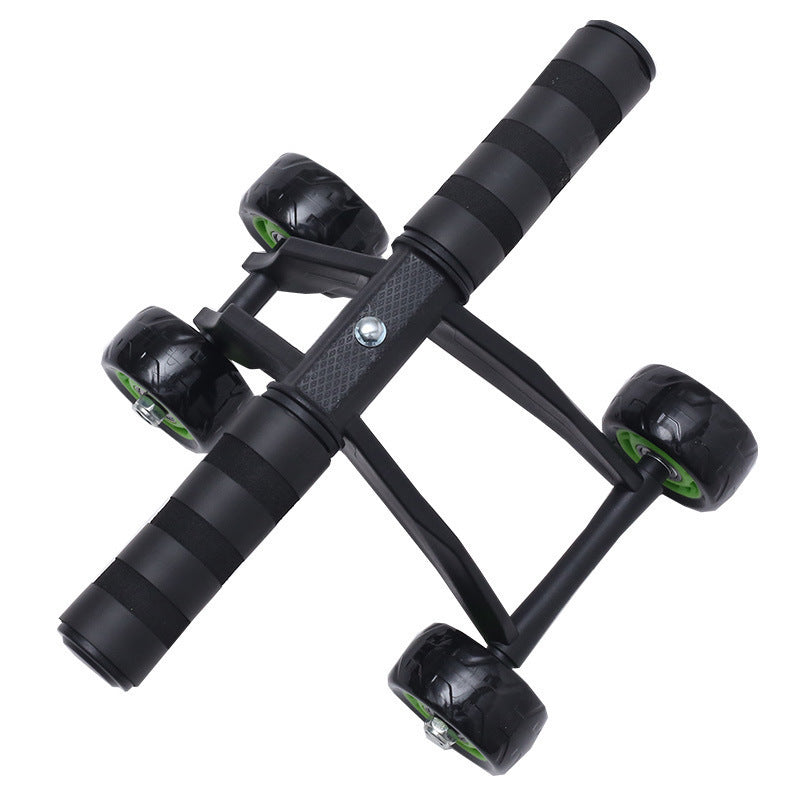 Four-wheel abdominal muscle trainer