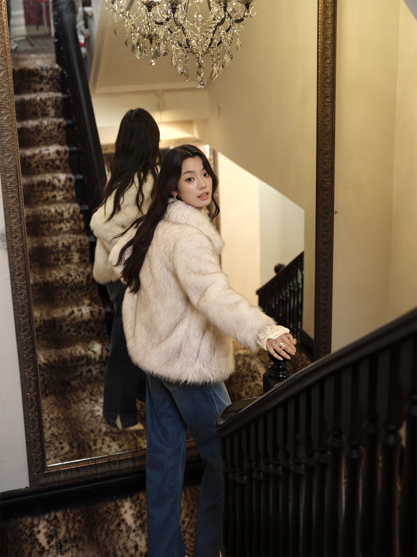 Fur coat made of fox skin