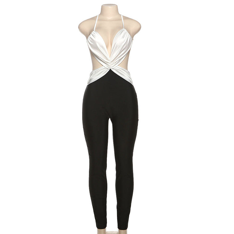 Women's Sexy Backless High Waist Tight Jumpsuit