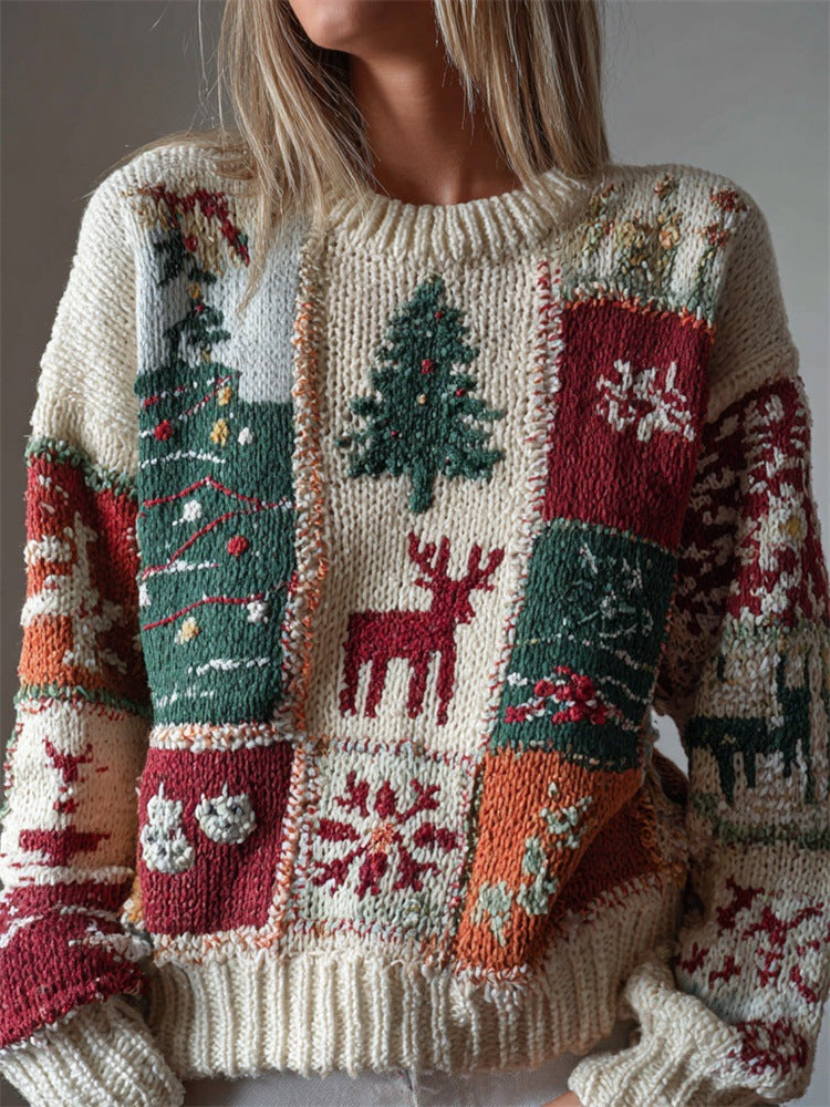 Animal Print Womens Pullover Sweater