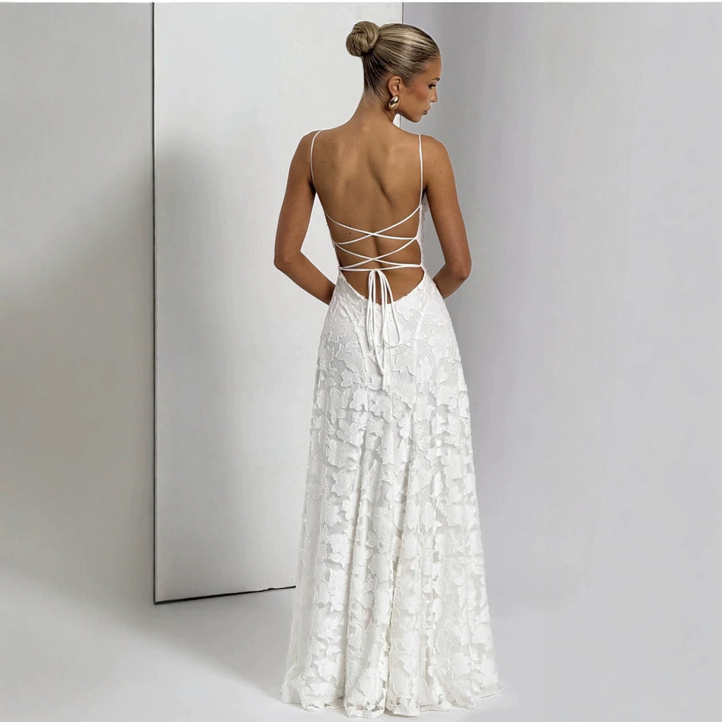 European American Style Women Sleeveless Halter Neck Dress