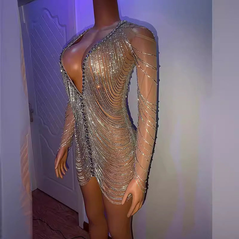 Slimming form-fitting short skirt dress