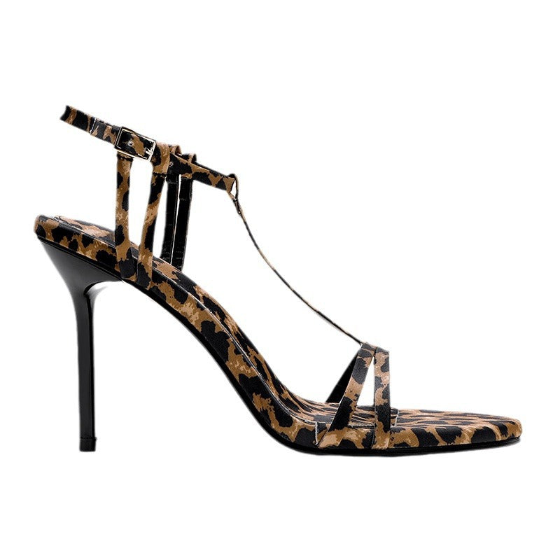 leopard print high heels