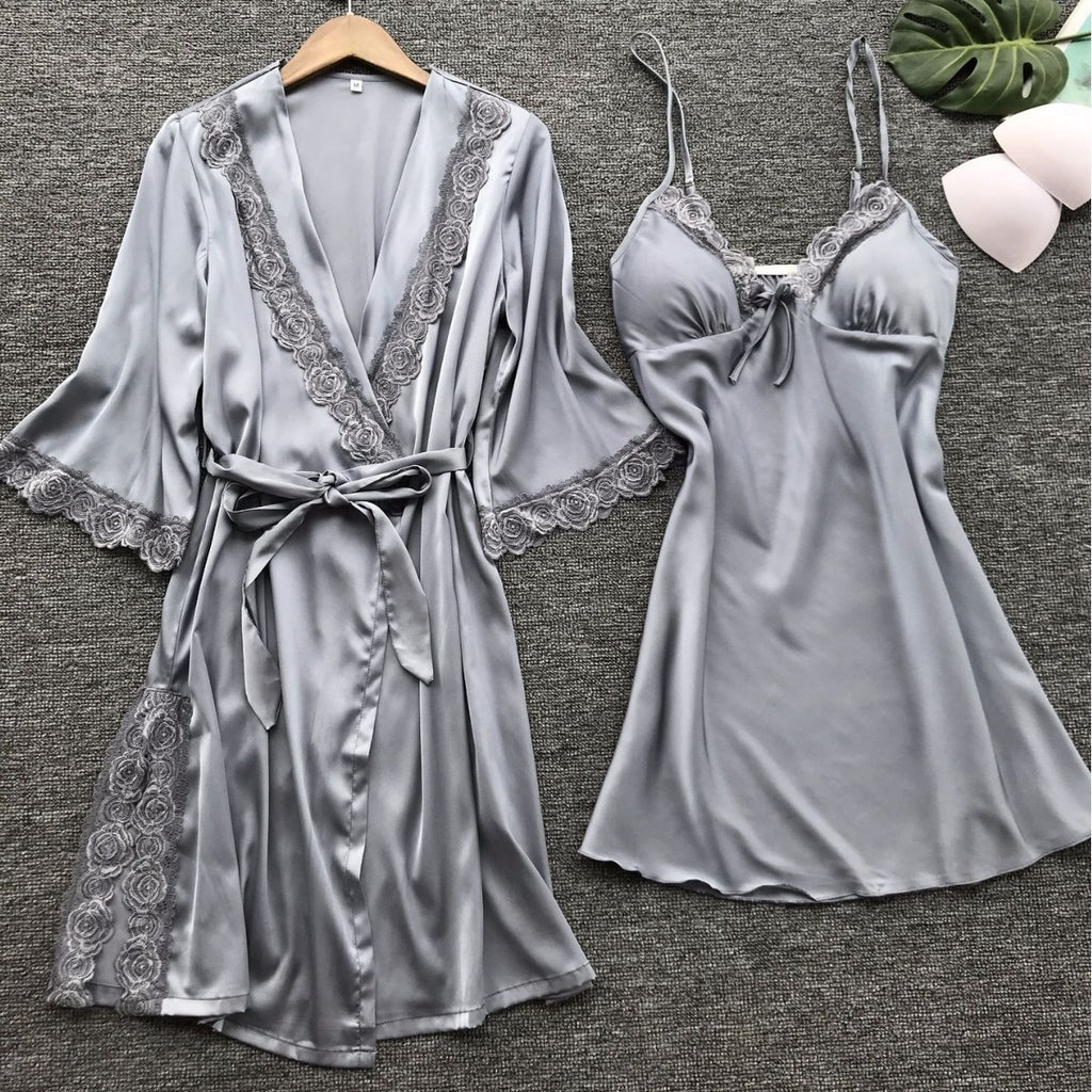 Plus-size sexy lingerie nightgown