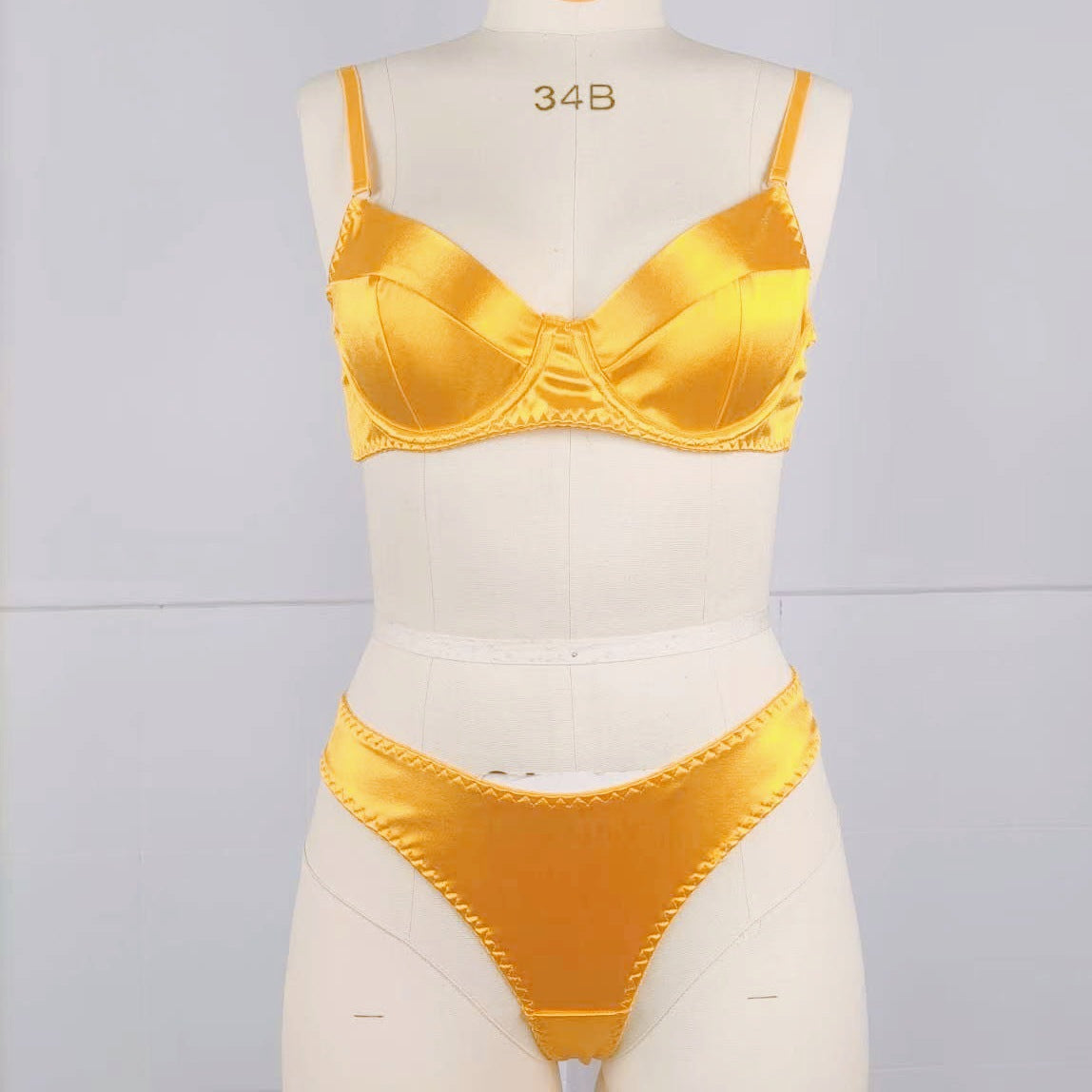 Elegant Satin Bra and Underwear Set