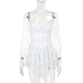 Sexy Sling Dress with Lace Trim