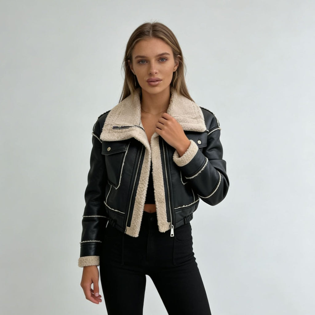 lamb wool short coat