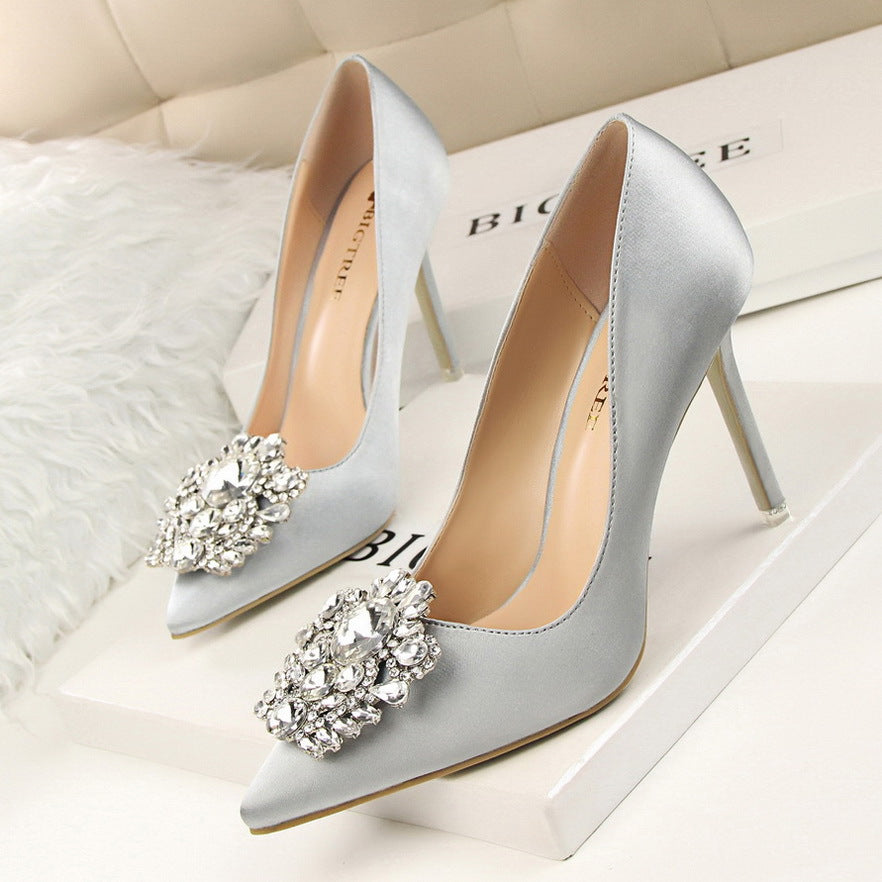 Rhinestone stiletto heels