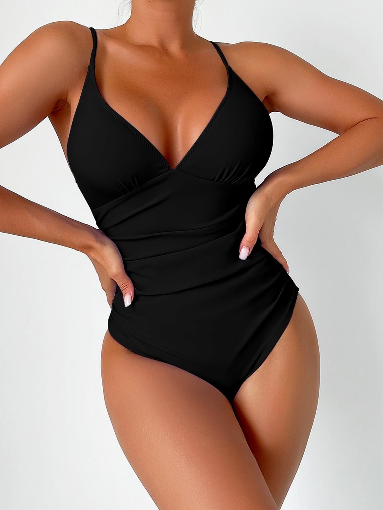 Slimming one-piece swimsuit