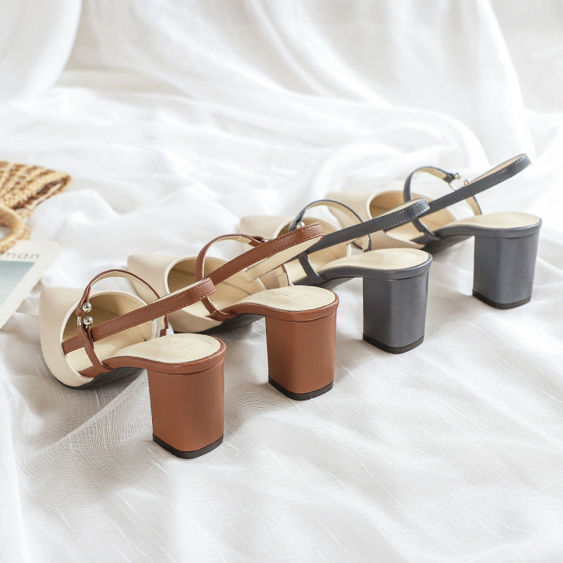 Pointed-toe sandals and high heels