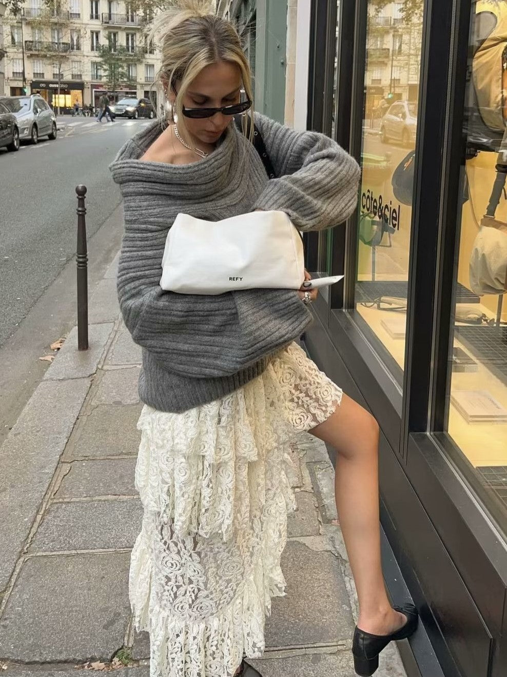 Knitted pullover sweater