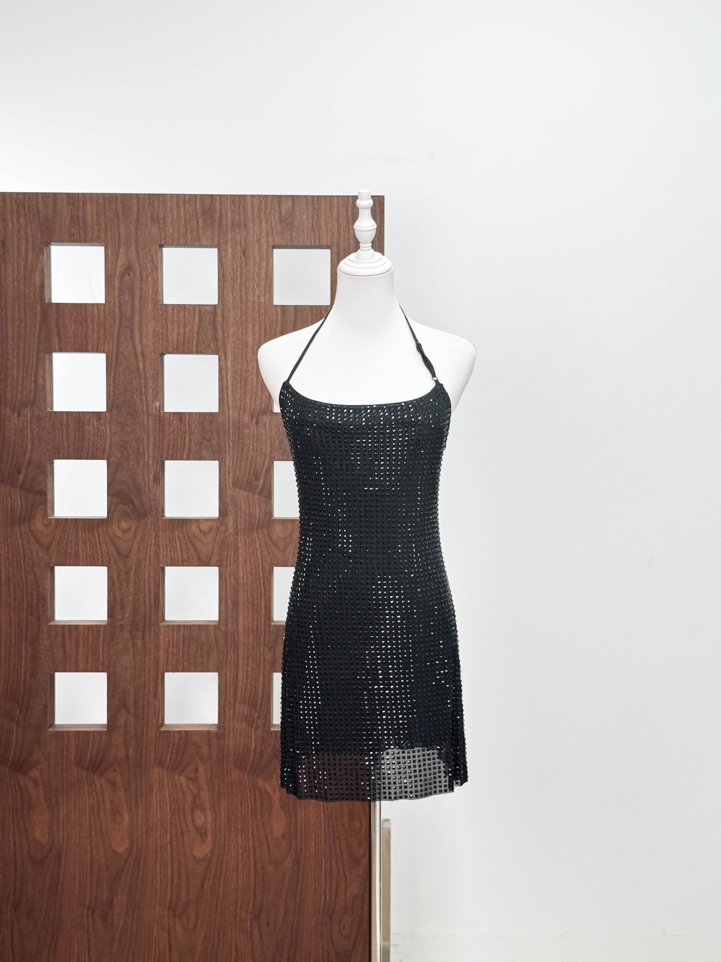 French-style beaded neckline dress