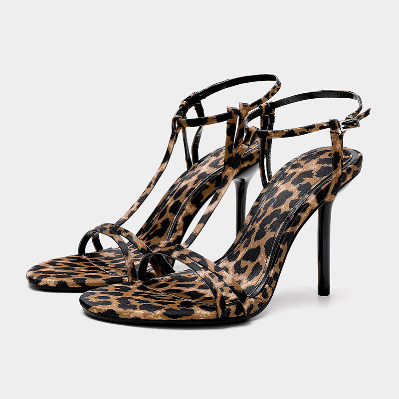 leopard print high heels
