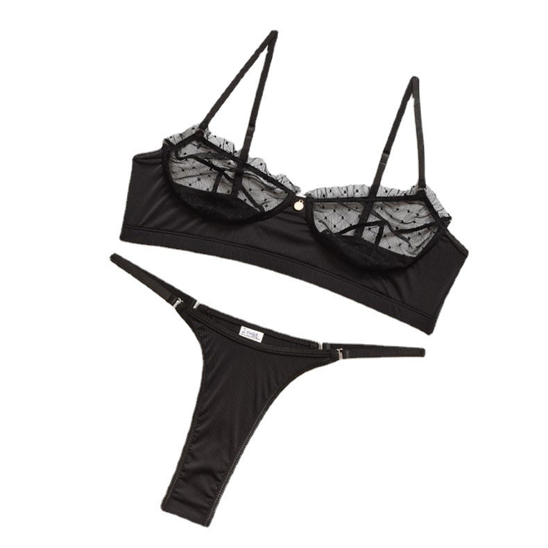 Women's lace mesh eyelash lace halter top backless suit