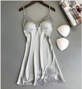 Lingerie Suspender Dress with Chest Pads