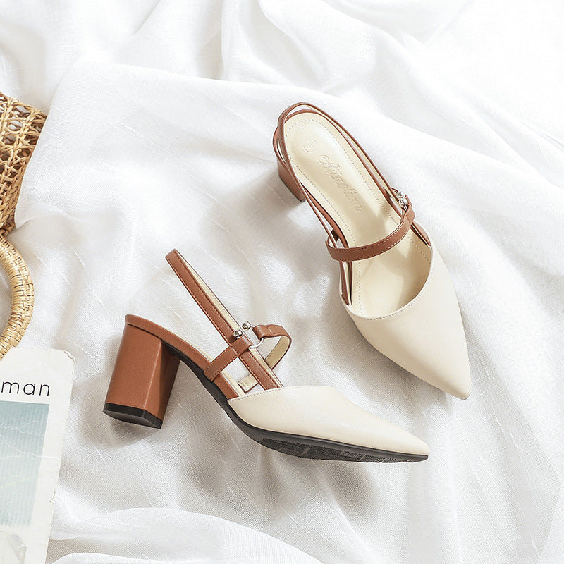 Pointed-toe sandals and high heels