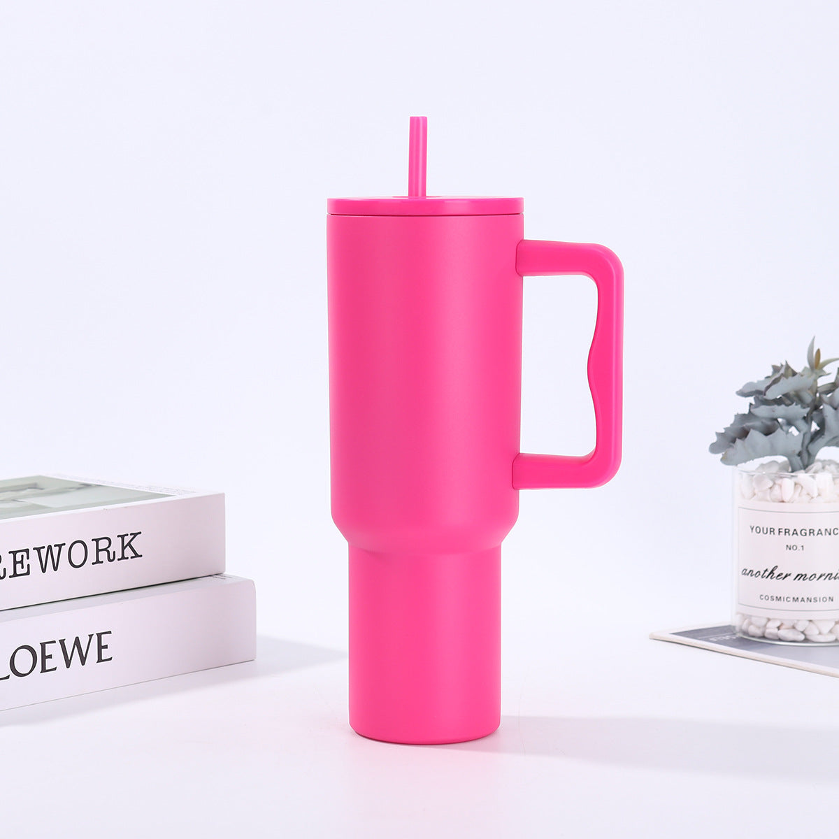 Handle-equipped insulated cup