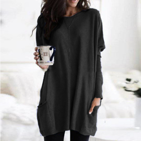 Women's Casual Long Sleeve Pocket T-Shirt
