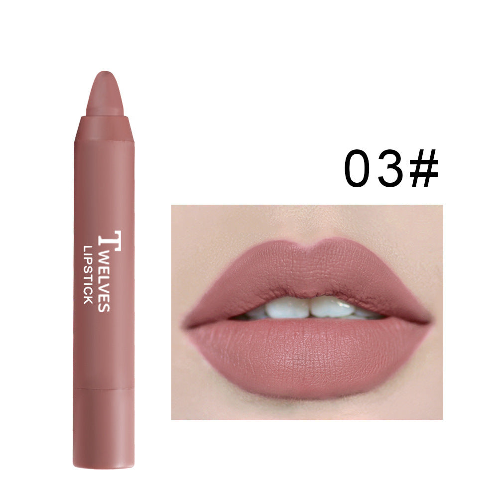 Matte satin moisturizing lip pencil