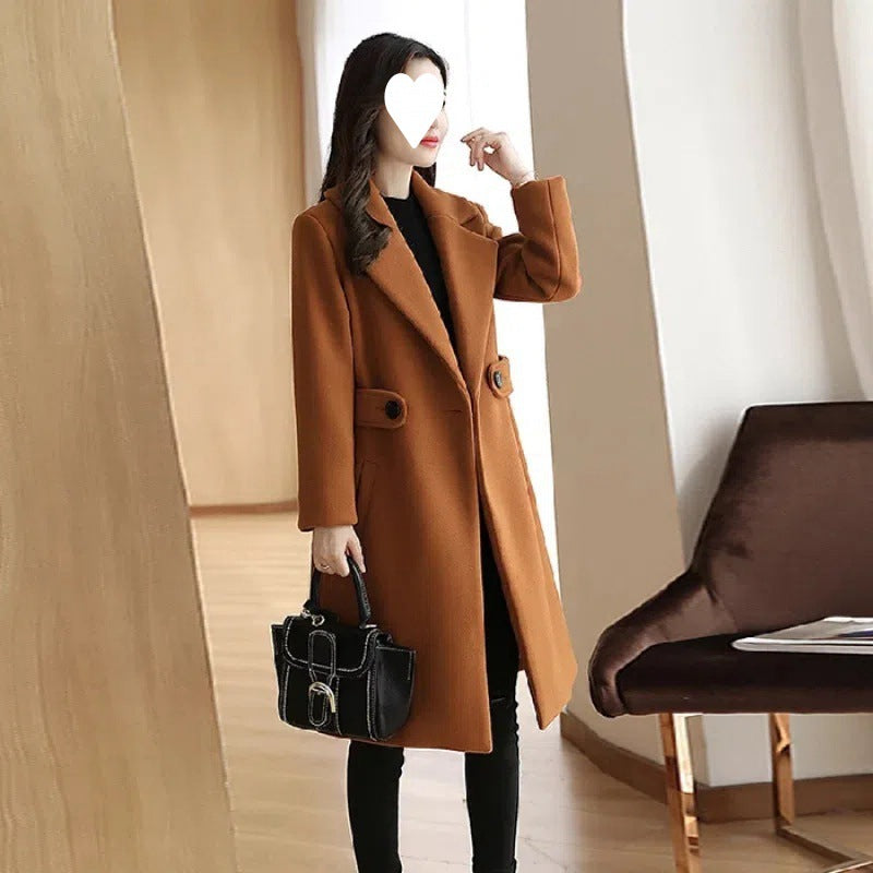 Womens Wool Blend Long Coat