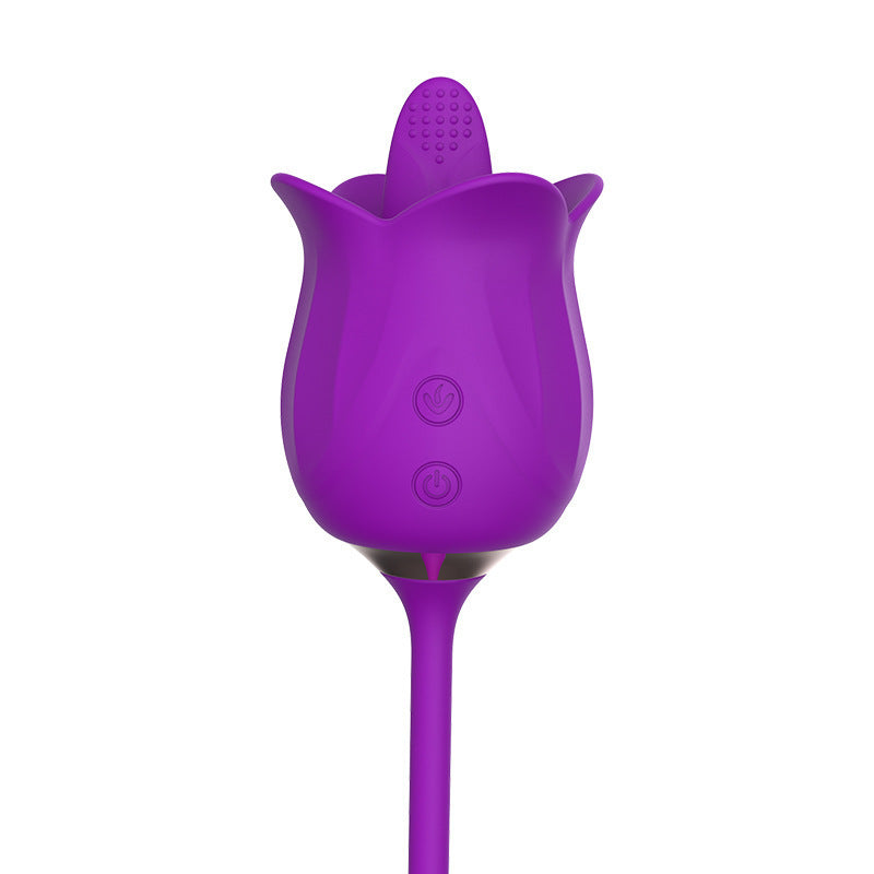 Female masturbation stick tongue licking vibrator female massage stick retractable rotating bead vibrator sex products