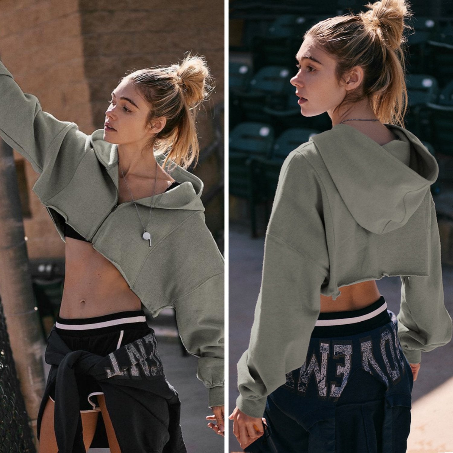 Short-sleeved sports hoodie