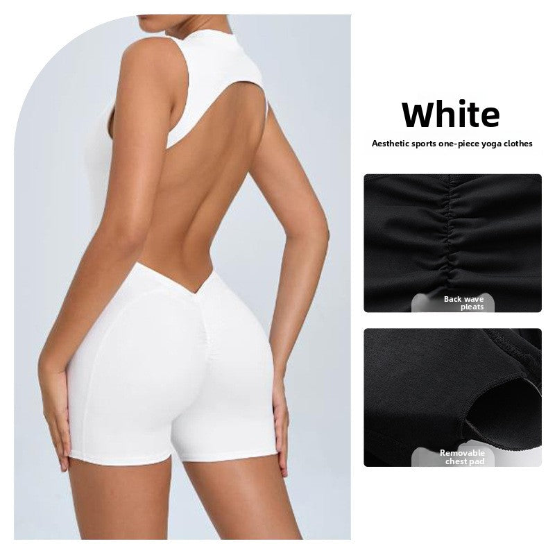 Standing collar short one-piece dress