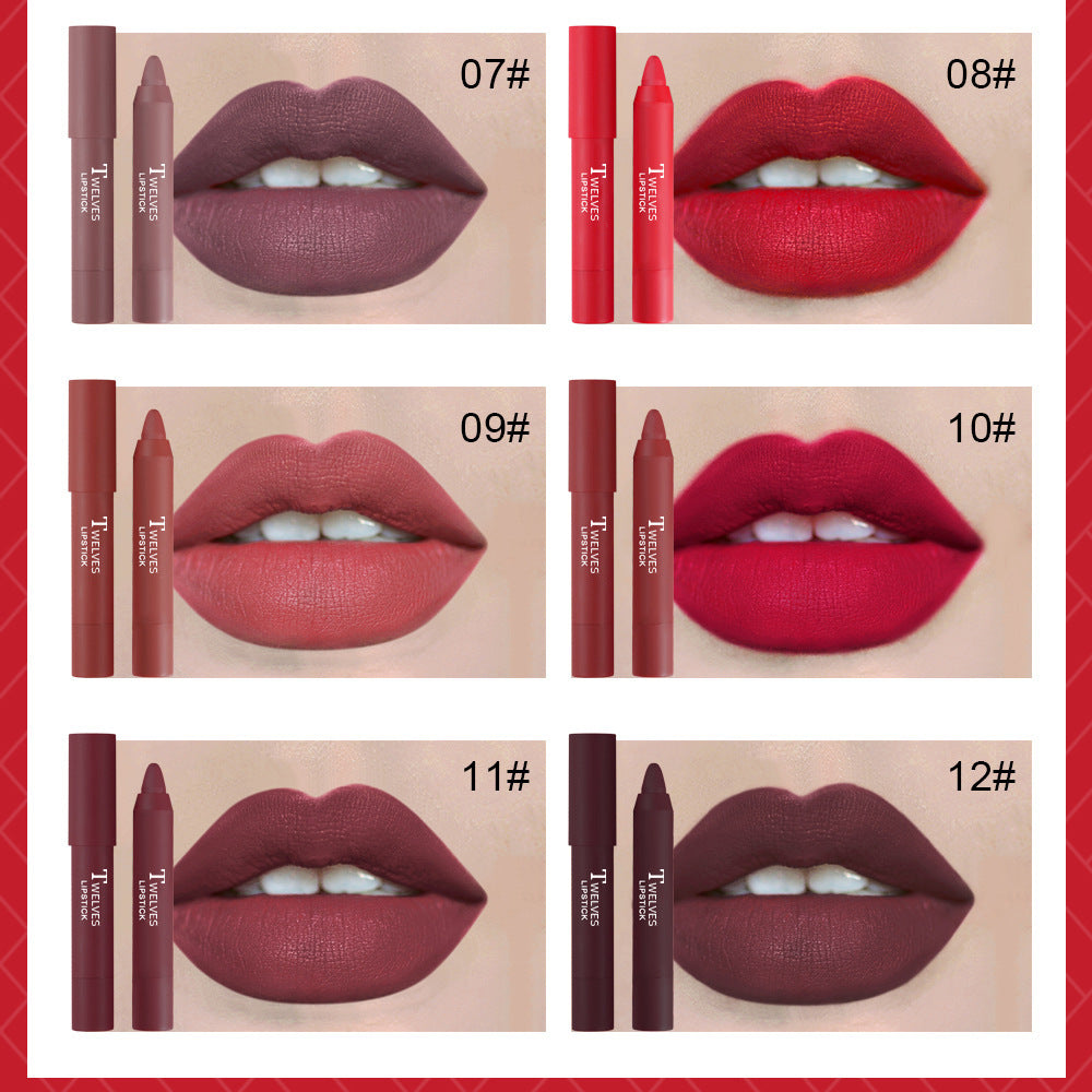 Matte satin moisturizing lip pencil