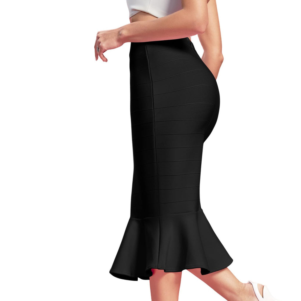 Elegant Stretch Fishtail Pencil Skirt
