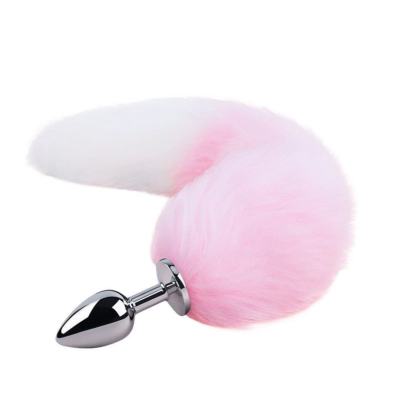 Pink Fox Tail Anal Plug Adult Toy Set