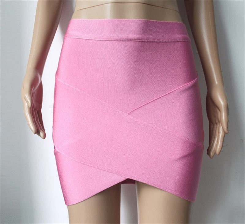 Stretchy Knit Bandage Wrap Hip Skirt