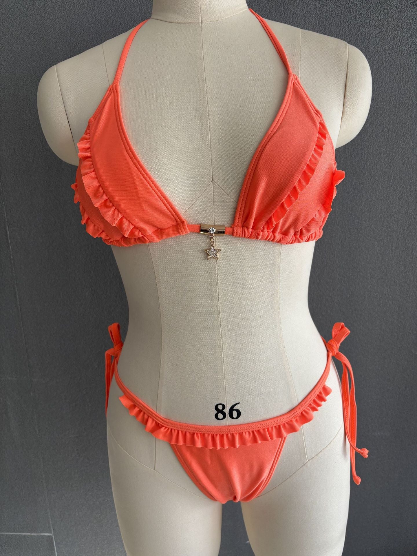 Ruffled Bikini Swimsuit with Underwire