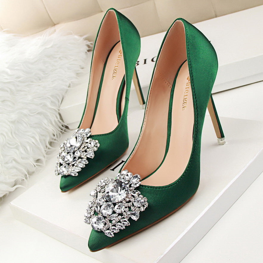 Rhinestone stiletto heels