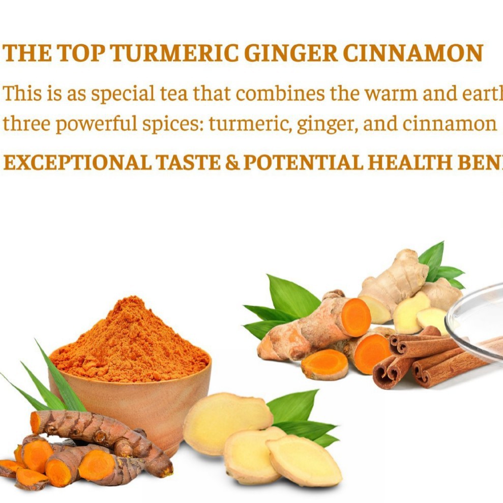 Premium Turmeric Ginger Cinnamon Tea Bags