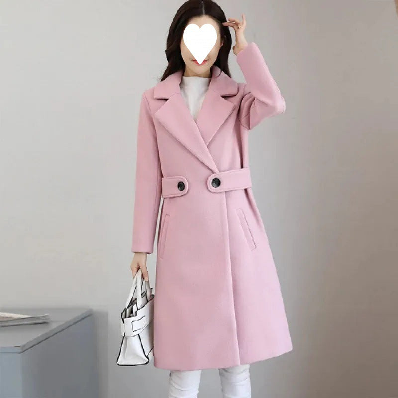 Womens Wool Blend Long Coat