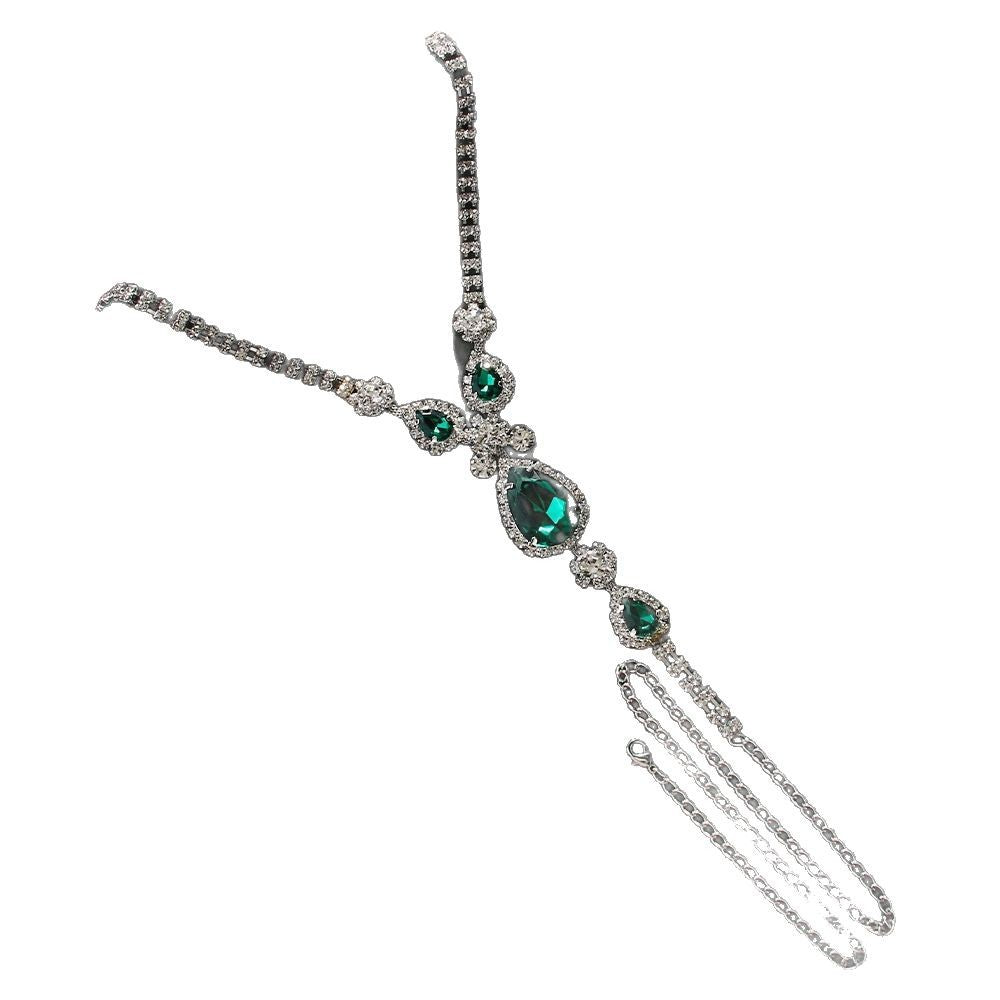 Green Diamond Water Drop Underwear Chain