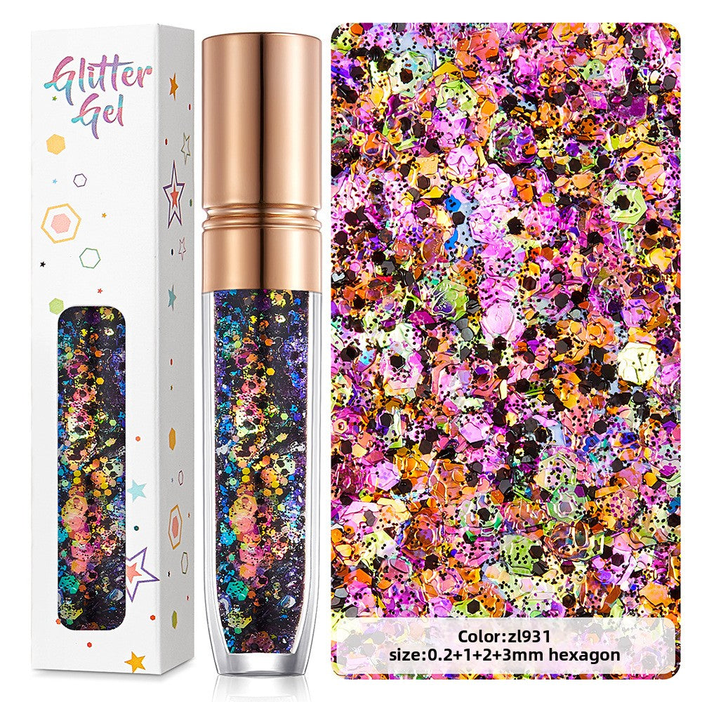 Shimmering sequin facial eyeshadow